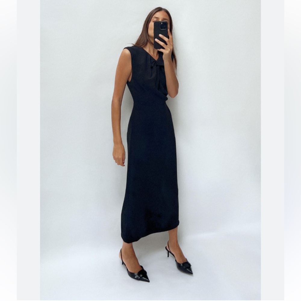 Zara mini knot Women’s Dress Navy Sz Small NWT